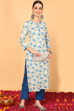 Thumbnail for Ahika White Cotton Straight Kurta - Distacart