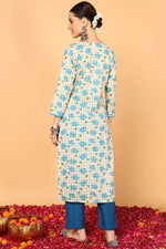 Thumbnail for Ahika White Cotton Straight Kurta - Distacart