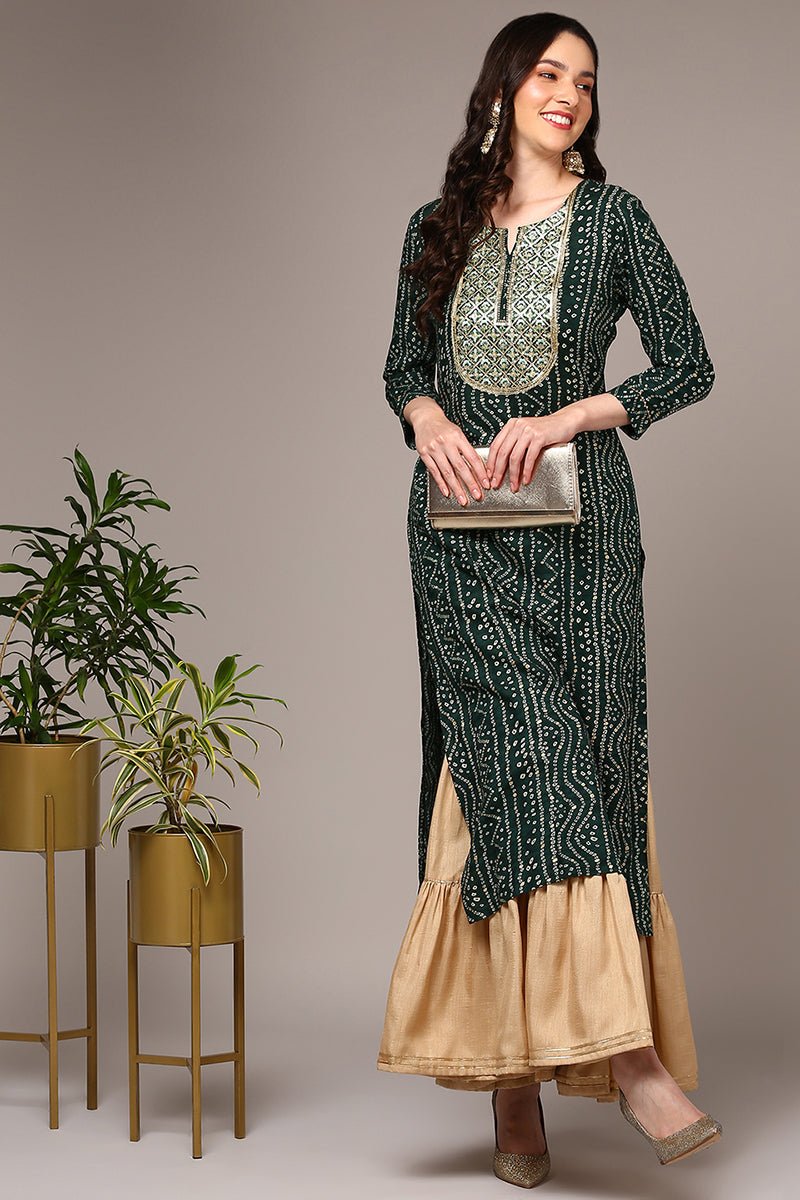 Ahika Yellow Silk Blend Embroidered Straight Kurta - Distacart