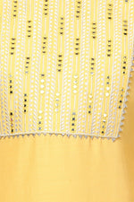 Thumbnail for Ahika Yellow Silk Blend Embroidered Straight Kurta - Distacart