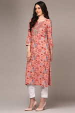 Thumbnail for Ahika Plus Size Yellow Viscose Rayon Abstract Printed Kurta