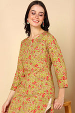 Thumbnail for Ahika Plus Size Mustard Yellow Viscose Rayon Ethnic Motifs Straight Kurta