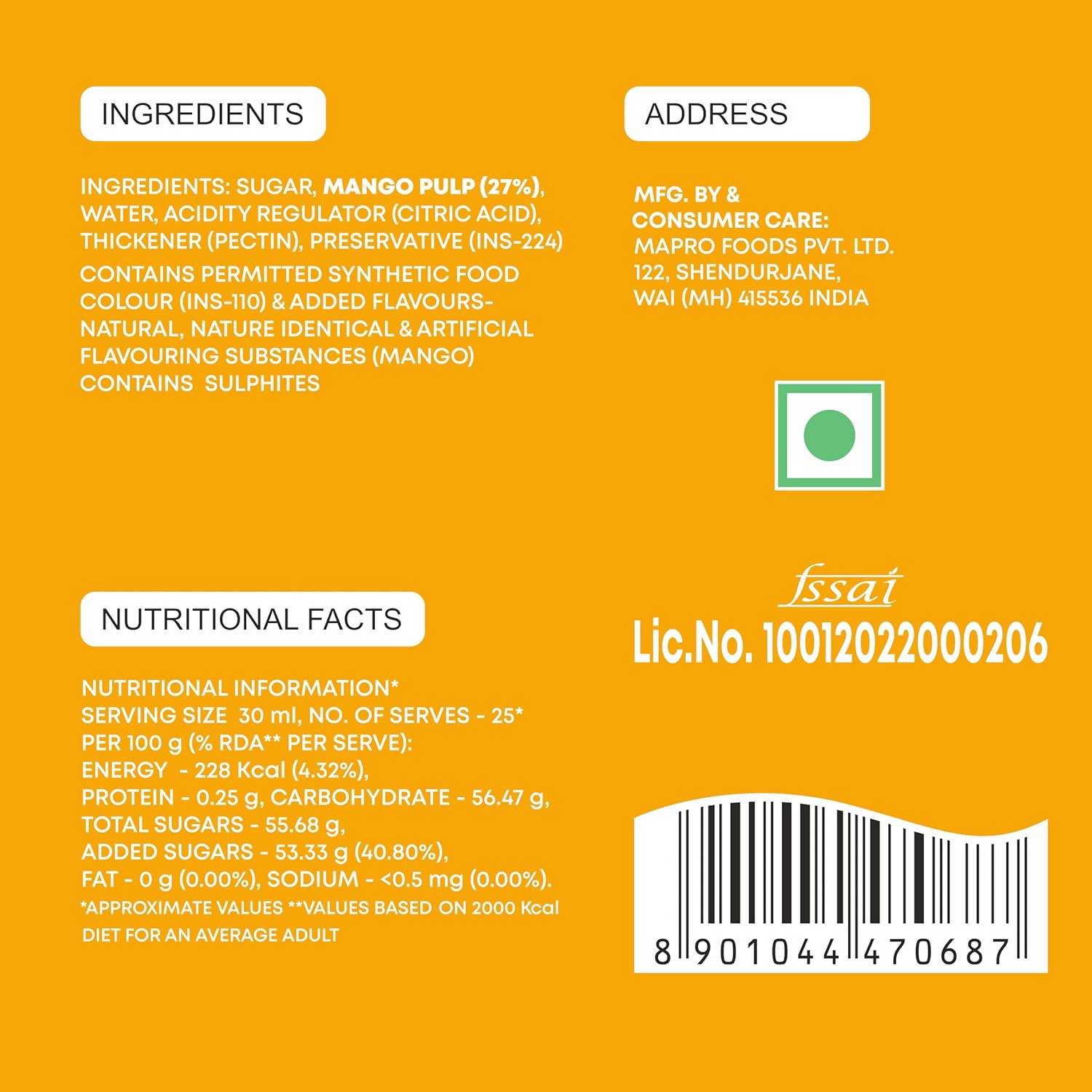 Mapro Mango Crush - Dista