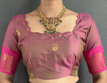 Thumbnail for Malishka Export Cotton Silk Woven Ready To Wear Saree With Blouse Piece - Pink - Distacart
