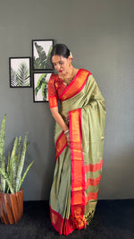 Thumbnail for Malishka Export Cotton Silk Woven Ready To Wear Saree With Blouse Piece - Pista - Distacart