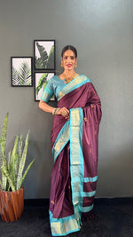 Thumbnail for Malishka Export Cotton Silk Woven Ready To Wear Saree With Blouse Piece - Pink - Distacart