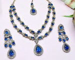 Thumbnail for Jewel City Teardrop Bridal Necklace Set with Earrings & Maang Tikka - Ethnic Wedding Jewelry for Brides & Parties - Distacart