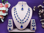 Thumbnail for Jewel City Teardrop Bridal Necklace Set with Earrings & Maang Tikka - Ethnic Wedding Jewelry for Brides & Parties - Distacart