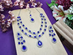 Thumbnail for Jewel City Teardrop Bridal Necklace Set with Earrings & Maang Tikka - Ethnic Wedding Jewelry for Brides & Parties - Distacart