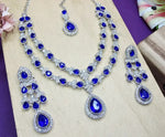 Thumbnail for Jewel City Teardrop Bridal Necklace Set with Earrings & Maang Tikka - Ethnic Wedding Jewelry for Brides & Parties - Distacart