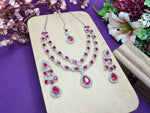 Thumbnail for Jewel City Teardrop Bridal Necklace Set with Earrings & Maang Tikka - Ethnic Wedding Jewelry for Brides & Parties - Distacart