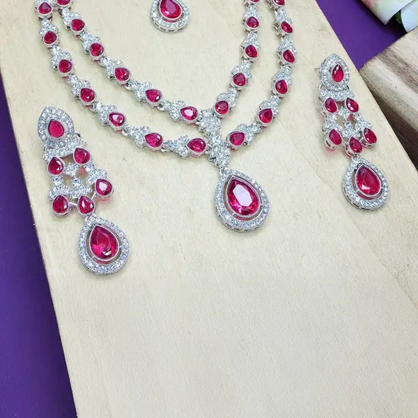 Jewel City Teardrop Bridal Necklace Set with Earrings & Maang Tikka - Ethnic Wedding Jewelry for Brides & Parties - Distacart