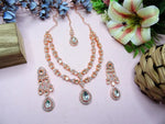 Thumbnail for Jewel City Teardrop Bridal Necklace Set with Earrings & Maang Tikka - Ethnic Wedding Jewelry for Brides & Parties - Distacart