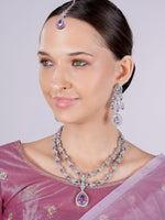 Thumbnail for Jewel City Teardrop Bridal Necklace Set with Earrings & Maang Tikka - Ethnic Wedding Jewelry for Brides & Parties