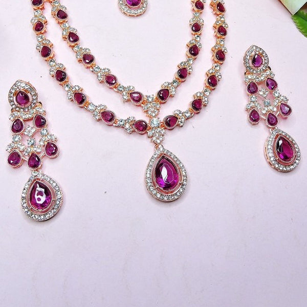 Jewel City Teardrop Bridal Necklace Set with Earrings & Maang Tikka - Ethnic Wedding Jewelry for Brides & Parties