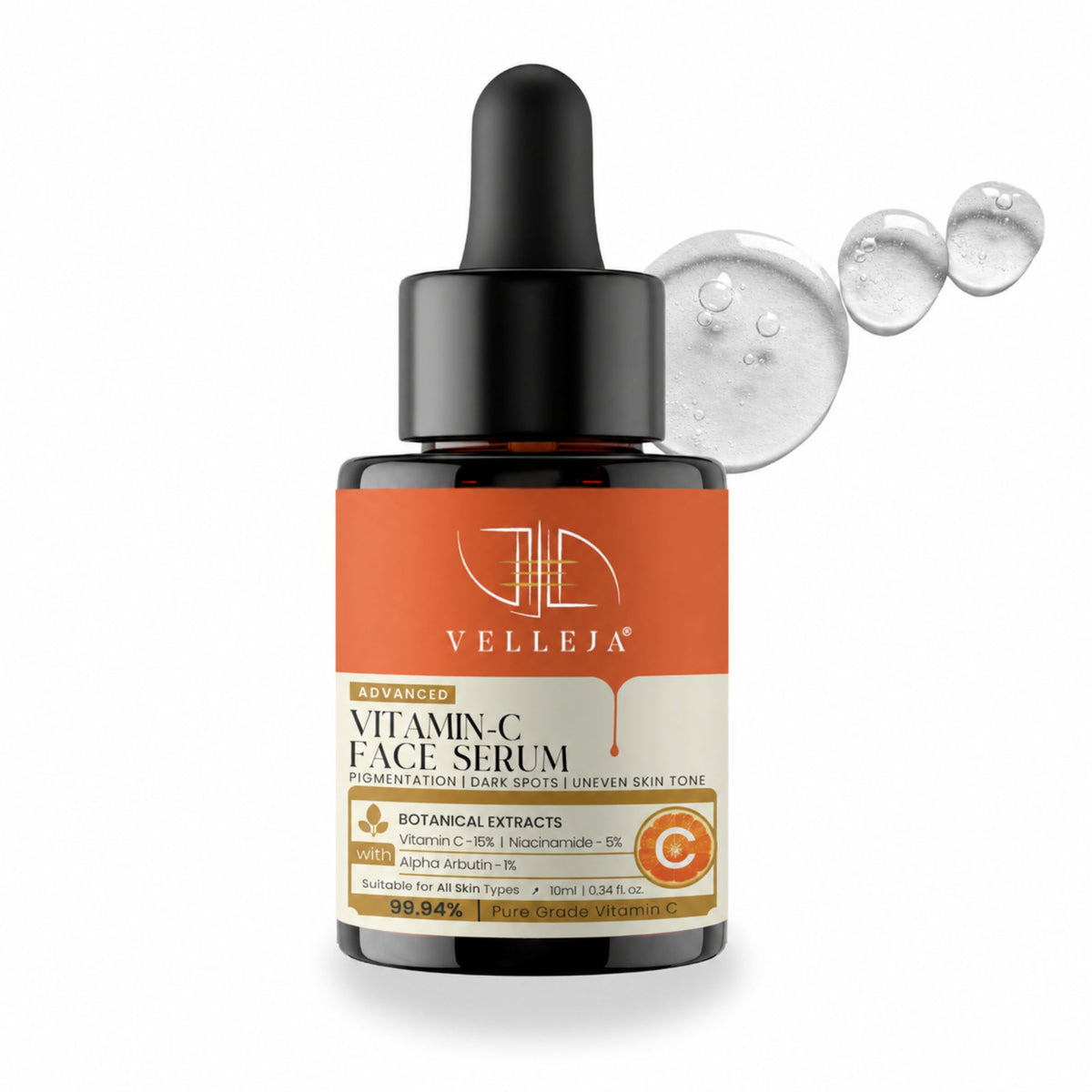 Velleja 15% Vitamin C Brightening Serum | Advanced Dark Spot & Pigmentation Corrector - Dista