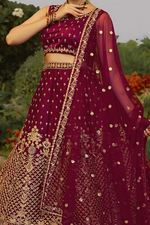 Thumbnail for Lehenga Mart Designer Wedding Lehenga Choli For Women - Maroon - Distacart