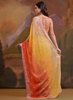 Thumbnail for Vegaa Fashion Yellow Soft Georgette Sequence Work Saree