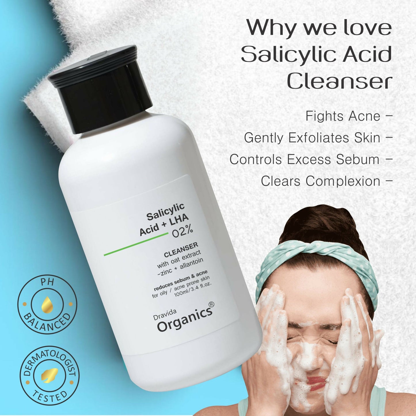 Dravida Organics 2% Salicylic Acid Face wash - Dista