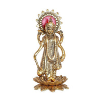 Thumbnail for Kridaykraft Gold Plated Narayan/Vishnu Standing On Lotus Metal Statue - Distacart