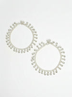Thumbnail for NVR Women Set of 2 Silver Plated Ghunguru Beaded Anklet - Distacart