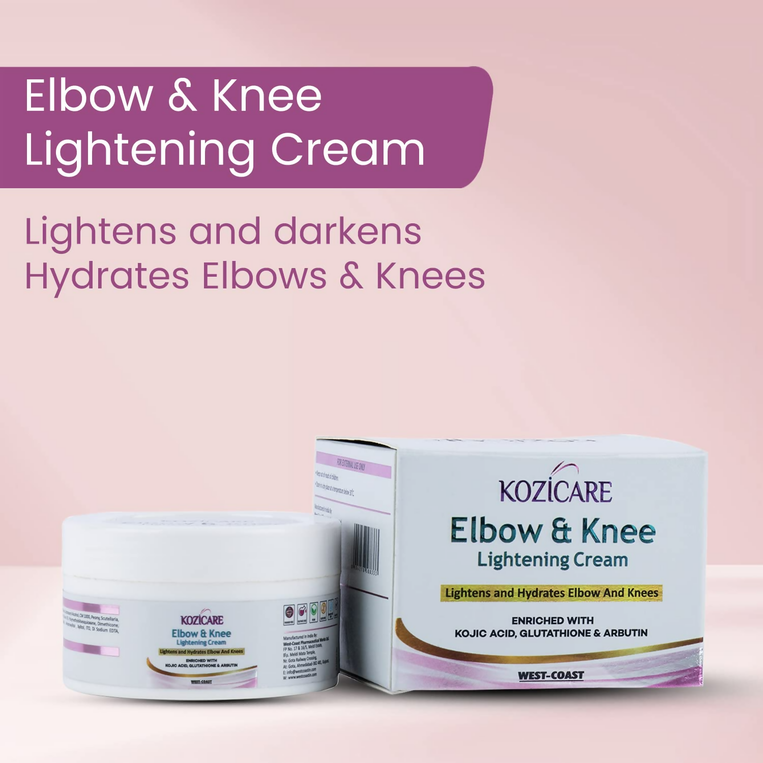 Healthvit Kozicare Elbow & Knee Lightening Cream - Distacart