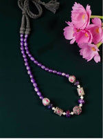 Thumbnail for Joban Fashion Women Multi Victorian Beads Necklace With Violet Quartz Beads - Distacart