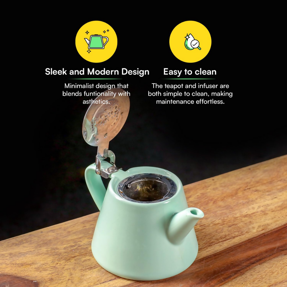 Udyan Tea Muse Teapot with Infuser - Jade Green - Dista