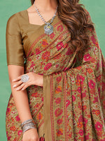 Thumbnail for NOZ2TOZ Women's Crepe Beige Printed Designer Saree With Blouse Piece - Distacart