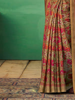 Thumbnail for NOZ2TOZ Women's Crepe Beige Printed Designer Saree With Blouse Piece - Distacart