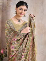Thumbnail for NOZ2TOZ Women's Crepe Beige Printed Designer Saree With Blouse Piece - Distacart