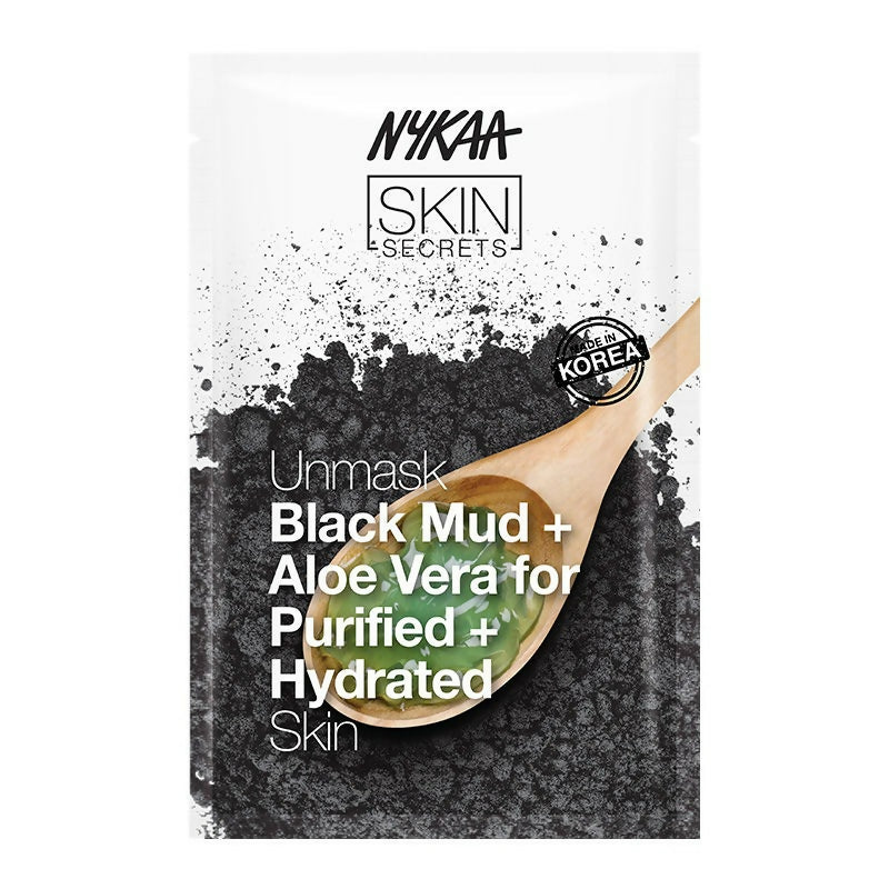 Nykaa Skin Secrets Exotic Indulgence Black Mud + Aloe Vera Sheet Mask For Purified & Hydrated Skin - Distacart