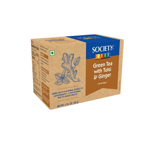 Society Green Tea With Tulsi & Ginger - Distacart