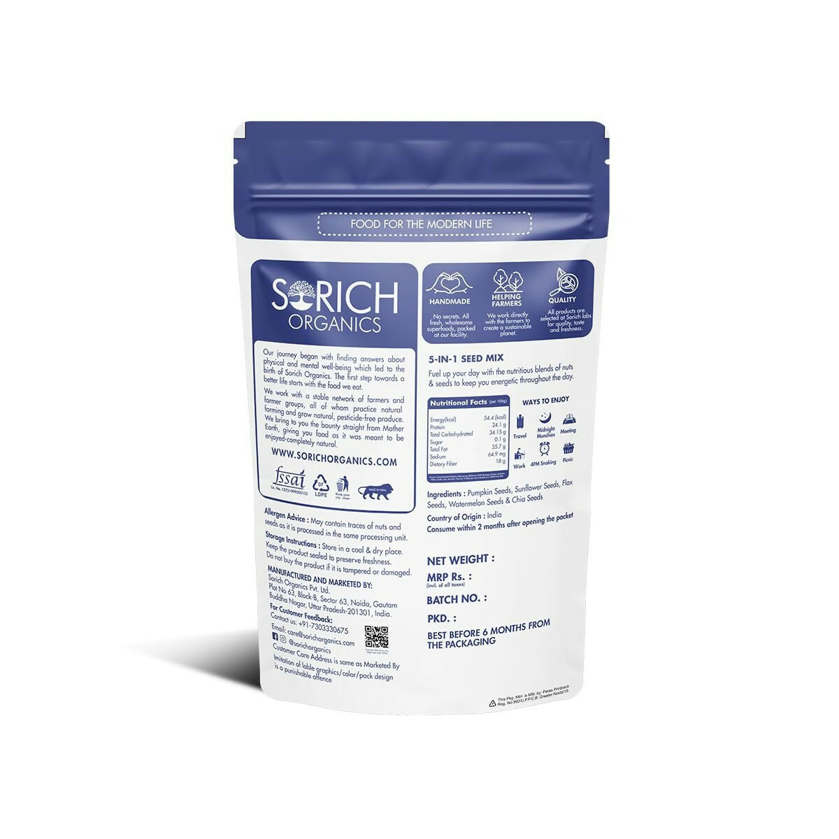 Sorich Organics 5 in 1 Seed Mix - Distacart
