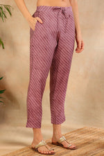 Thumbnail for Ahika Mauve Silk Blend Ombre Straight Kurta Trousers With Dupatta