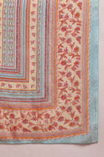 Thumbnail for Ahika Blue Cotton Blend Floral Straight Suit Set