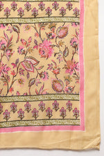 Thumbnail for Ahika Cream Pure Cotton Printed Flared Suit Set