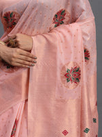 Thumbnail for Astita Linen Cotton Light Pink Saree