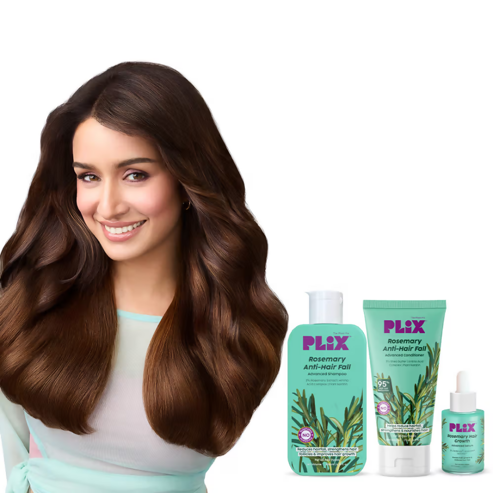 PLIX The Plant Fix Rosemary Anti Hairfall Regime 3% Redensyl Serum, Shampoo & Conditioner - Distacart