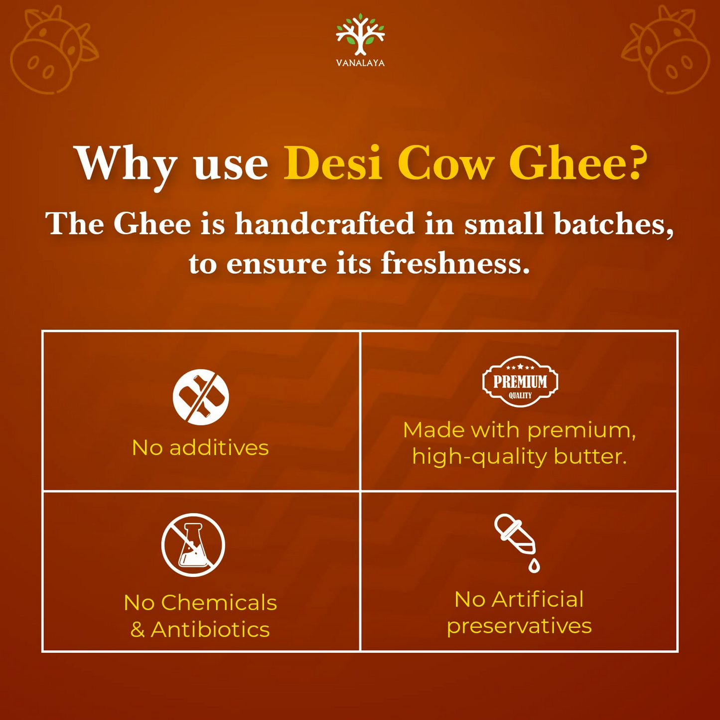 Vanalaya A2 Desi Cow Ghee Prepared By Traditional Bilona Method - Distacart