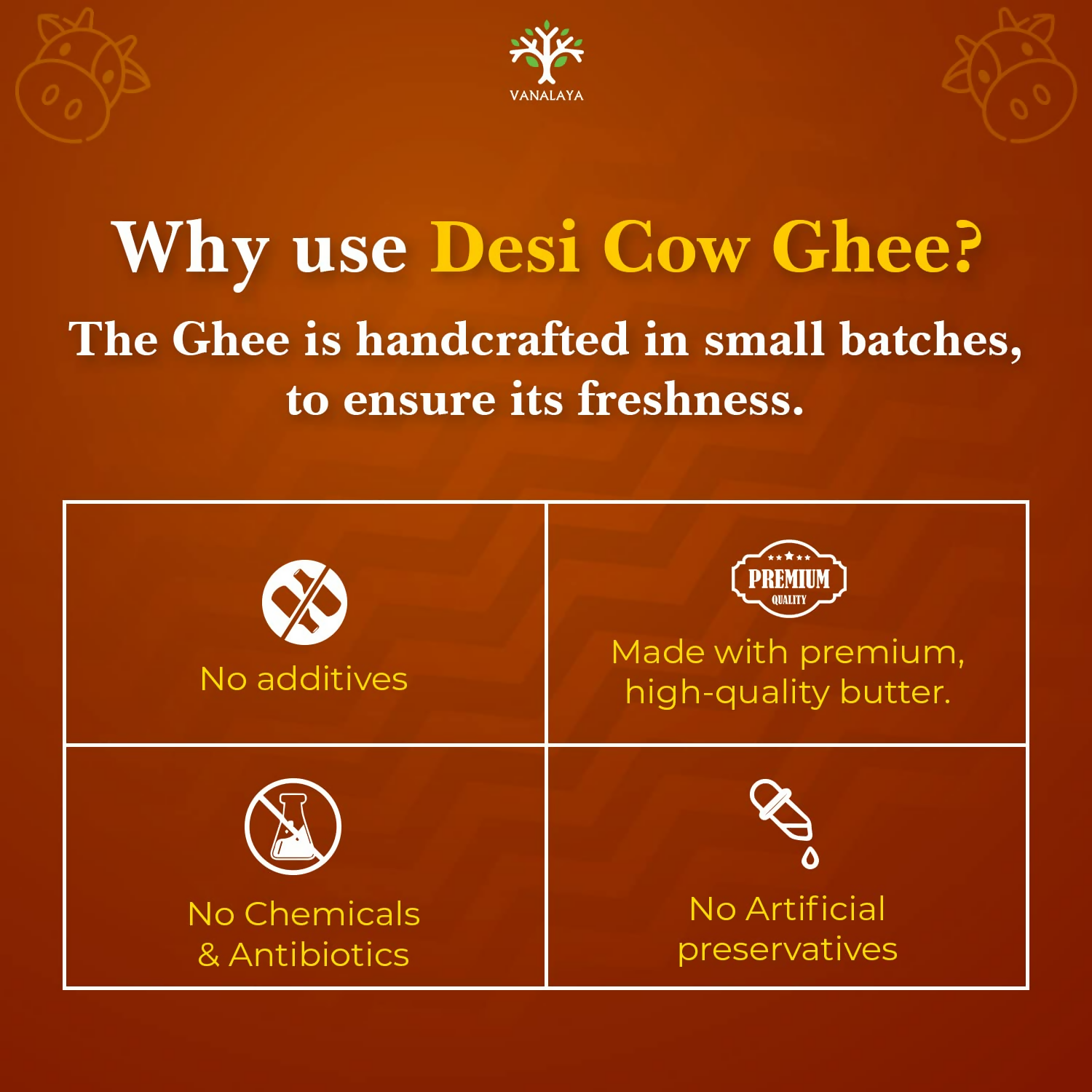 Vanalaya A2 Desi Cow Ghee Prepared By Traditional Bilona Method - Distacart