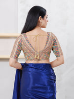 Thumbnail for Joban Fashion Light-Gold Shift Elbow Sleeveless Back Open Blouse