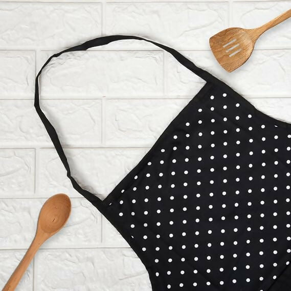 Kuber Industries Kitchen Apron Restaurant & Chef For Women & Men-Black - Dista