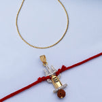 Thumbnail for trueBrowns X Voylla Trishul with Rudraksh Rakhi-Pendant