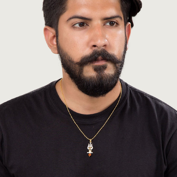 trueBrowns X Voylla Trishul with Rudraksh Rakhi-Pendant