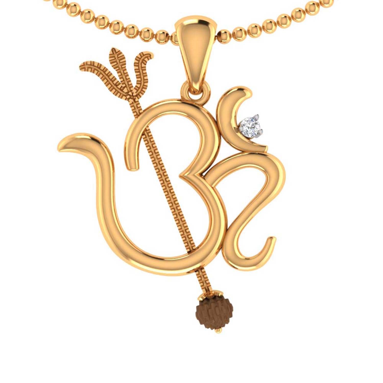 trueBrowns X Voylla Rudraksha Studded 'OM' Rakhi-Pendant