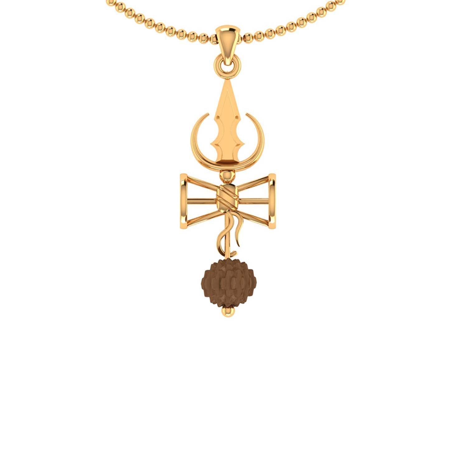 trueBrowns X Voylla Shiva Damru Rudraksha Rakhi-Pendant
