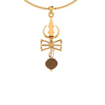 Thumbnail for trueBrowns X Voylla Shiva Damru Rudraksha Rakhi-Pendant