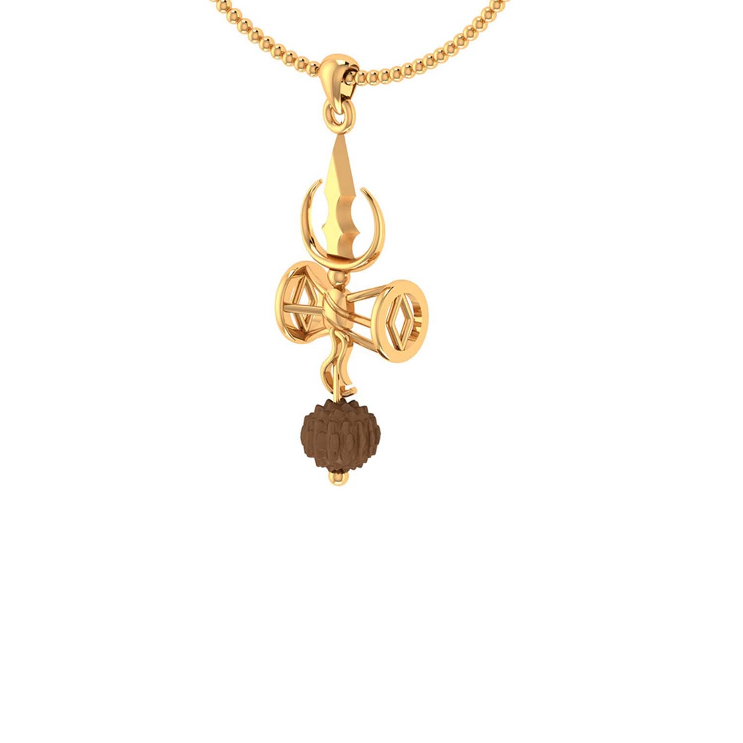 trueBrowns X Voylla Shiva Damru Rudraksha Rakhi-Pendant