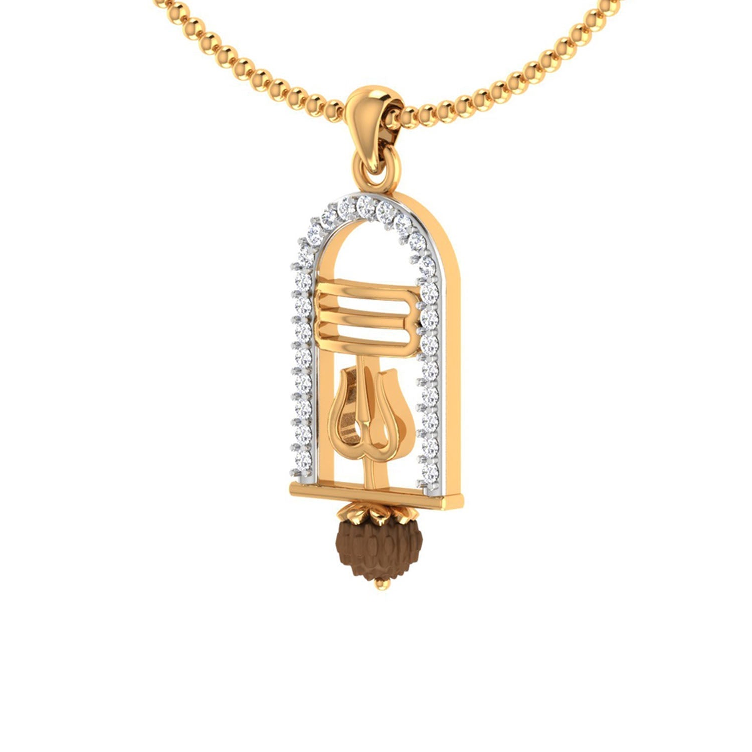 trueBrowns X Voylla CZ Studded Trushul Rakhi-Pendant